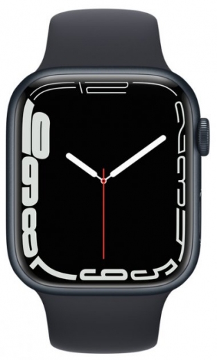 Apple Watch Series 7 GPS 45mm Midnight Aluminium Case with (MKN53UL/A) Black Sport Band - фото - інтернет-магазин електроніки та побутової техніки TTT