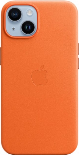 Панель Apple MagSafe Leather Case для Apple iPhone 14 (MPP83ZE/A) Orange - фото - интернет-магазин электроники и бытовой техники TTT