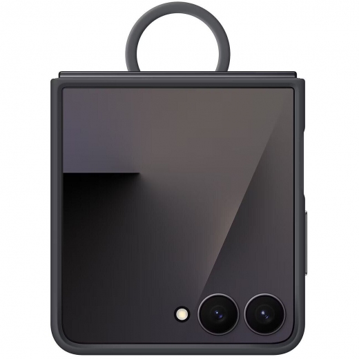 Панель Silicone Cover with Ring для Samsung Galaxy Flip 7 (EF-PF766TBEGUA) Black - фото - інтернет-магазин електроніки та побутової техніки TTT