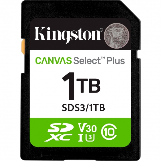 Карта памяти Kingston Canvas Select Plus SDXC 1TB UHS-I U3 V30 (SDS3/1TB) - фото - интернет-магазин электроники и бытовой техники TTT