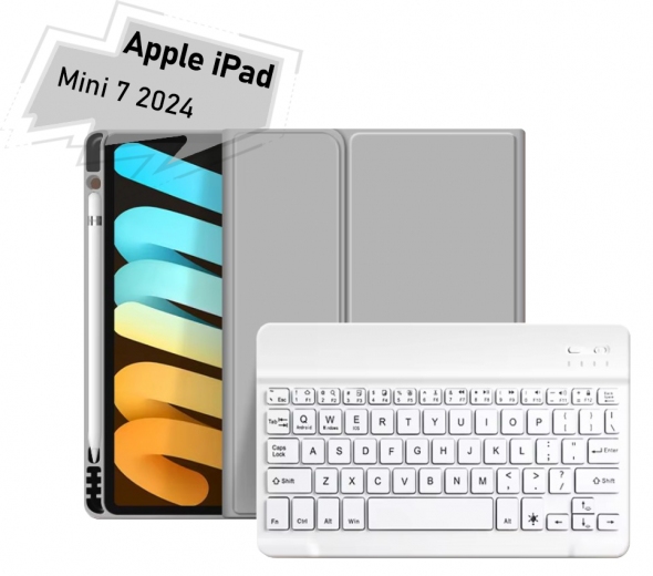 Чохол-клавіатура BeCover для Apple iPad Mini 7 2024 (712994) Gray - фото Чохол-клавіатура BeCover для Apple iPad Mini 7 2024 (712994) Gray - фото - інтернет-магазин електроніки та побутової техніки TTT