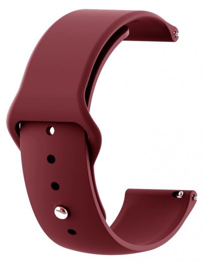 Ремінець BeCover для Xiaomi Amazfit Bip/Bip Lite/Bip S Lite/GTR 42mm/GTS/TicWatch S2/TicWatch E (706189) Dark Red - фото - інтернет-магазин електроніки та побутової техніки TTT