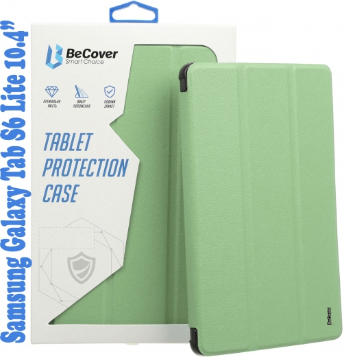 Чохол BeCover Soft Edge з кріпленням для стилуса для Samsung Galaxy Tab S6 Lite 10.4 P610/P613/P615/P619 (708329) Green - фото - інтернет-магазин електроніки та побутової техніки TTT