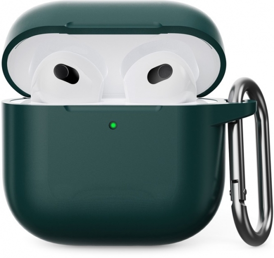 Чехол для наушников ArmorStandart Hang Case для Apple AirPods 4 (ARM81280) Dark Green - фото - интернет-магазин электроники и бытовой техники TTT