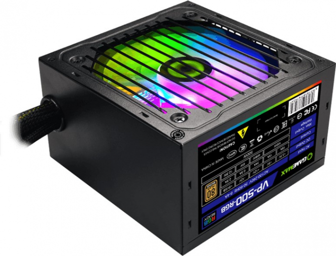 Блок живлення GameMax VP-500-RGB 500W - фото Блок живлення GameMax VP-500-RGB 500W - фото - інтернет-магазин електроніки та побутової техніки TTT