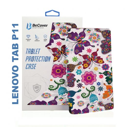 Обкладинка BeCover Smart Case для Lenovo Tab P11 (706099) Butterfly - фото - інтернет-магазин електроніки та побутової техніки TTT