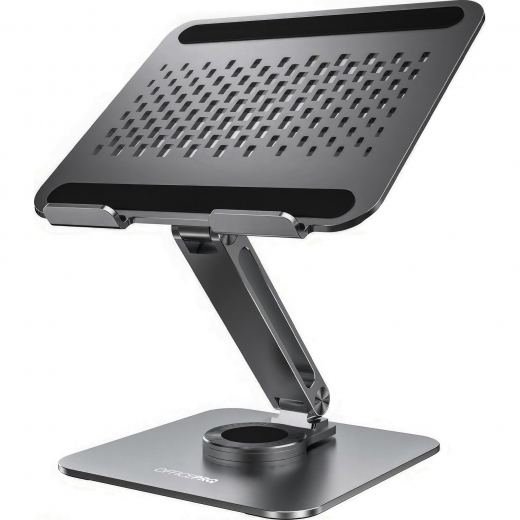 Подставка для ноутбука OfficePro LS112G Aluminum alloy Grey - фото - интернет-магазин электроники и бытовой техники TTT