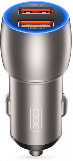 Автомобильное зарядное устройство XO CC52 Metal Smart Car Charger 2USB 36W QC3.0 Tranish - фото Автомобильное зарядное устройство XO CC52 Metal Smart Car Charger 2USB 36W QC3.0 Tranish - фото - интернет-магазин электроники и бытовой техники TTT