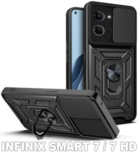Панель BeCover Military для Infinix Smart 7 (X6515) / 7 HD (X6516) (710138) Black - фото - інтернет-магазин електроніки та побутової техніки TTT