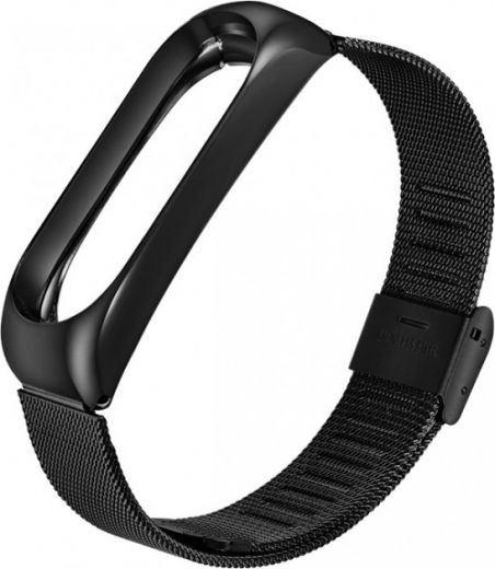 Ремінець BeCover Metal для Xiaomi Mi Band 3/4 (704651) Black - фото - інтернет-магазин електроніки та побутової техніки TTT