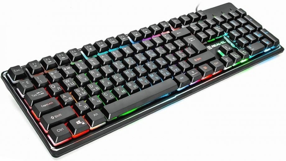 Клавиатура проводная Real-El Comfort 7011 Backlit USB (EL123100043) Back - фото - интернет-магазин электроники и бытовой техники TTT