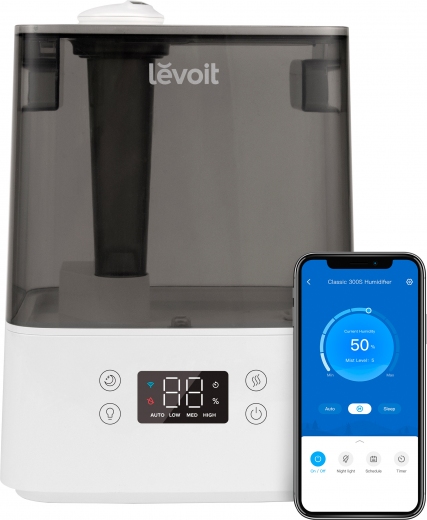 Зволожувач повітря Levoit Smart Ultrasonic Humidifier Classic 300S (HEAPHULVSEU0034) White - фото - інтернет-магазин електроніки та побутової техніки TTT