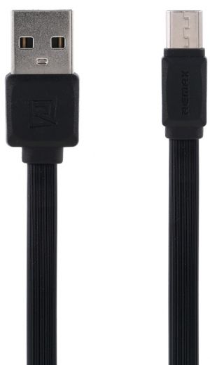 Кабель USB Remax RC-129m microUSB 1m 2.4A Black - фото - інтернет-магазин електроніки та побутової техніки TTT