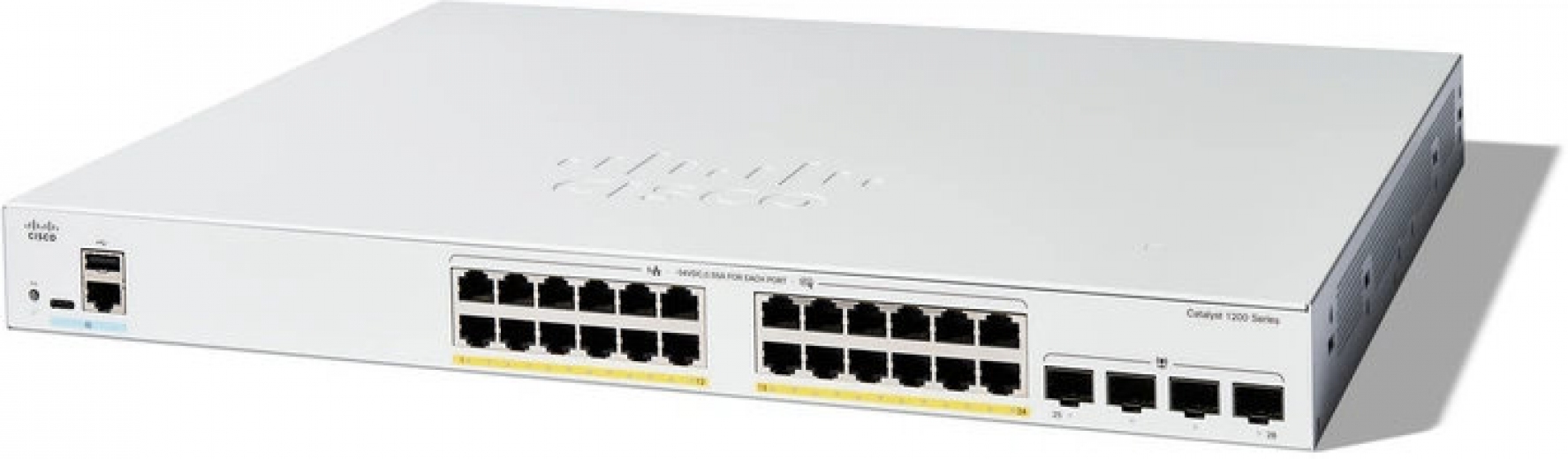 Комутатор Cisco Catalyst 1200 (C1200-24FP-4G) - фото - інтернет-магазин електроніки та побутової техніки TTT