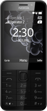 Мобільний телефон Nokia 230 Dual Sim Dark Silver/Black - фото - інтернет-магазин електроніки та побутової техніки TTT