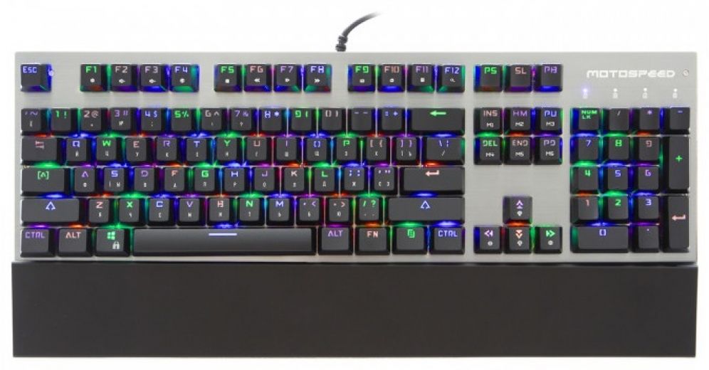 Клавіатура дротова Motospeed CK108 USB ENG, UKR, RUS, RGB (mtck108mb) Outemu Blue - фото Клавіатура дротова Motospeed CK108 USB ENG, UKR, RUS, RGB (mtck108mb) Outemu Blue - фото - інтернет-магазин електроніки та побутової техніки TTT