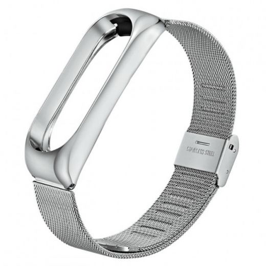 Ремешок BeCover Metal для Xiaomi Mi Band 3/4 (704652) Silver - фото - интернет-магазин электроники и бытовой техники TTT