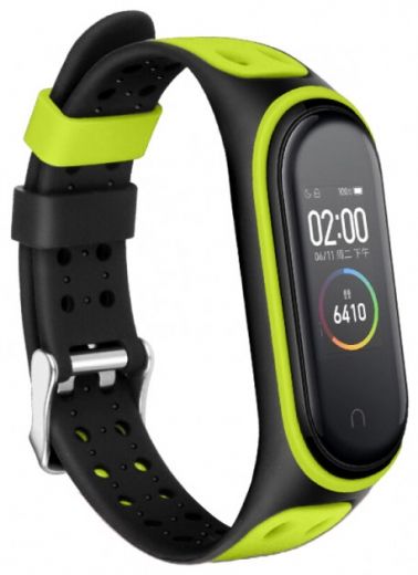 Ремешок BeCover Colour Style для Xiaomi Mi Smart Band 5 (705156) Black-Green - фото - интернет-магазин электроники и бытовой техники TTT