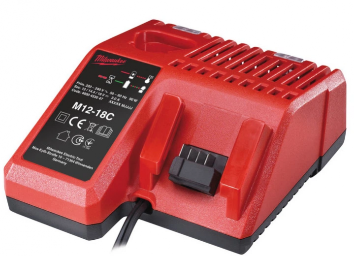 Зарядное устройство Milwaukee M12-18C, 12/18В (4932352959) - фото - интернет-магазин электроники и бытовой техники TTT