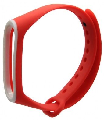 Ремінець для Xiaomi Mi Band 3/4 Orange/White - фото - інтернет-магазин електроніки та побутової техніки TTT