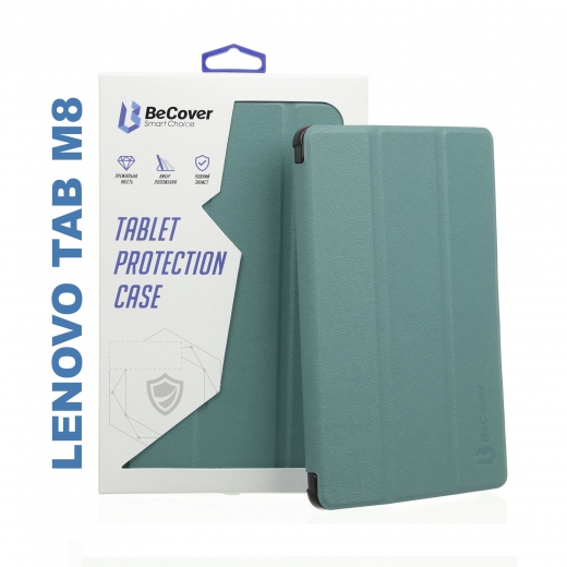 Чехол BeCover Smart Case для Lenovo Tab M8 TB-8505 / TB-8705 (705979) Dark Green - фото - интернет-магазин электроники и бытовой техники TTT