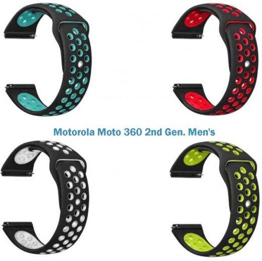 Набір ремінців 4 кольори BeCover Vents Style для Motorola Moto 360 2nd Gen. Men's (706532) Girl - фото - інтернет-магазин електроніки та побутової техніки TTT