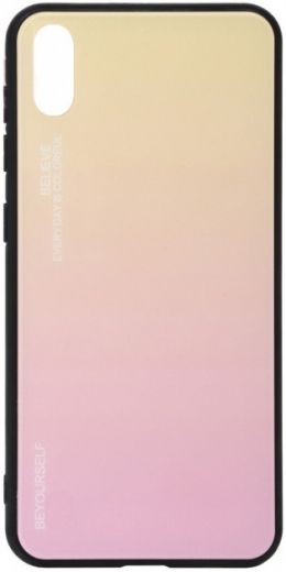 Панель BeCover Gradient Glass для Vivo Y91c (704053) Yellow-Pink - фото - інтернет-магазин електроніки та побутової техніки TTT