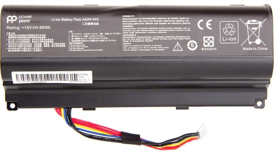 Аккумулятор PowerPlant для ноутбуков Asus ROG G751 (A42N1403) 15V 88Wh (NB430970) - фото - интернет-магазин электроники и бытовой техники TTT