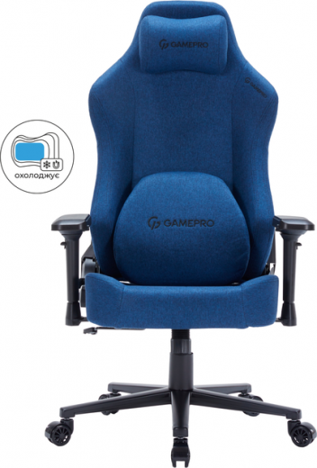 Крісло геймерське GamePro FGC750DB Size L Fabric Dark Blue - фото - інтернет-магазин електроніки та побутової техніки TTT