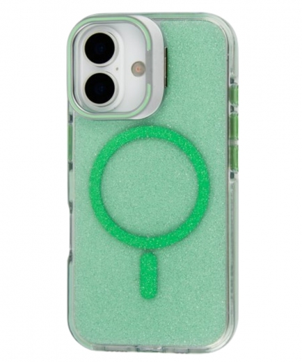 Панель BeCover FIBRA Star Shine with MagSafe для Apple iPhone 17 (715413) Green - фото - интернет-магазин электроники и бытовой техники TTT