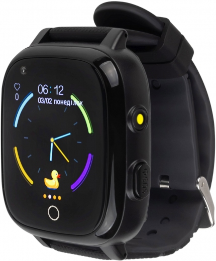 Смарт-годинник AmiGo GO005 4G WIFI Thermometer Black - фото - інтернет-магазин електроніки та побутової техніки TTT