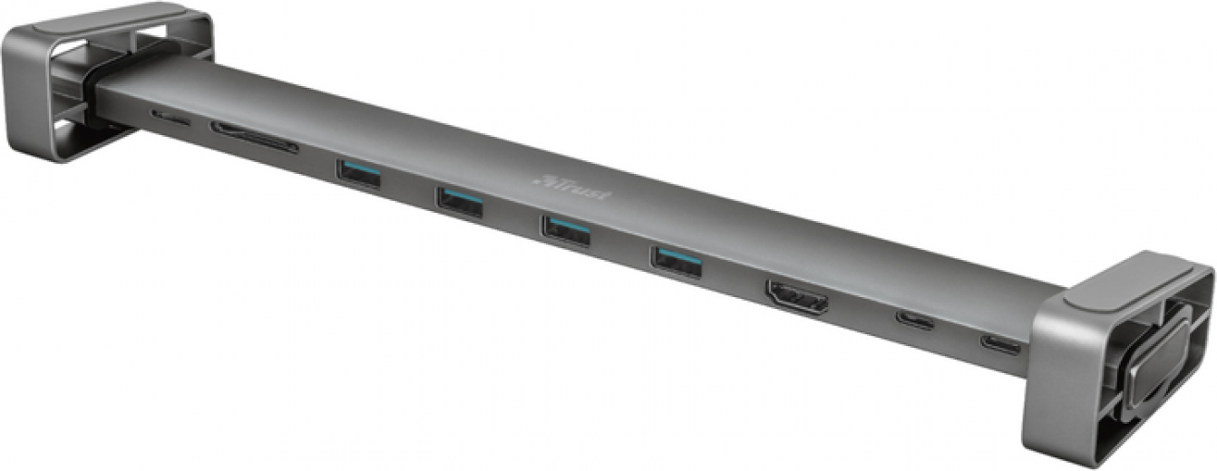 Док-станция USB-C Trust Dalyx Aluminium Dock 10in1 (23417) - фото - интернет-магазин электроники и бытовой техники TTT