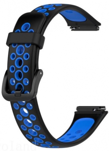 Ремінець BeCover Vents Style для Huawei Band 7 (709437) Black-Blue - фото - інтернет-магазин електроніки та побутової техніки TTT