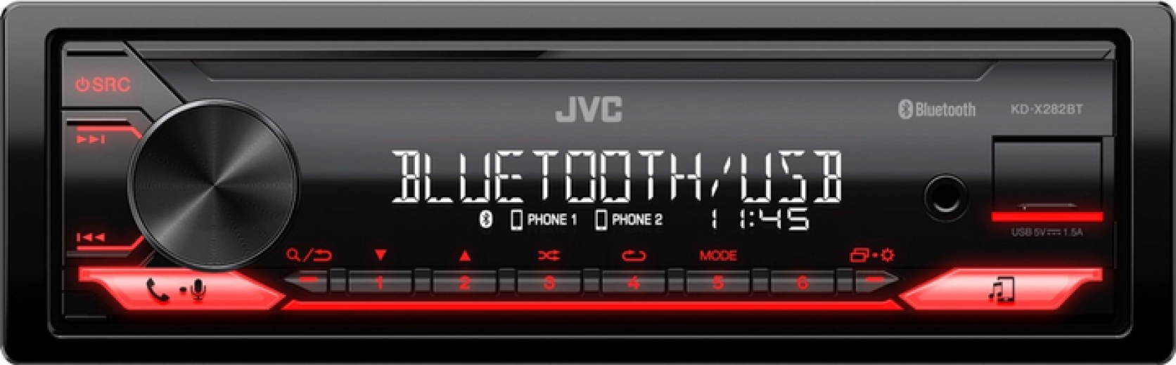 Автомагнитола JVC KD-X282BT - фото Автомагнитола JVC KD-X282BT - фото - интернет-магазин электроники и бытовой техники TTT