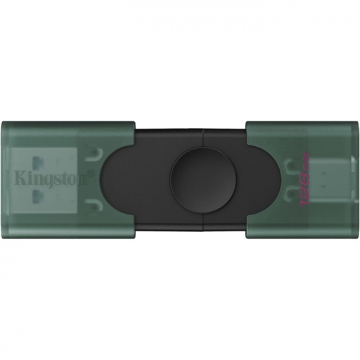USB флеш накопитель Kingston DataTraveler Duo 128GB USB 3.2 Gen 1 + Type-C (DTDEG2/128GB) Black/Green - фото - интернет-магазин электроники и бытовой техники TTT