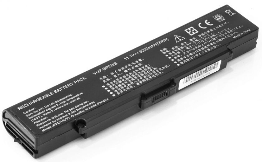 Акумулятор PowerPlant для ноутбуков SONY VAIO VGN-CR20 (VGP-BPS9, SO BPS9 3S2P) 11.1V 5200mAh  - фото - інтернет-магазин електроніки та побутової техніки TTT