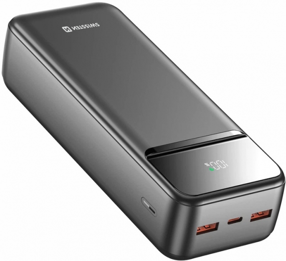 УМБ Swissten Power Bank 30000mAh Power Line II 22.5W (8595217490635) Black - фото - інтернет-магазин електроніки та побутової техніки TTT
