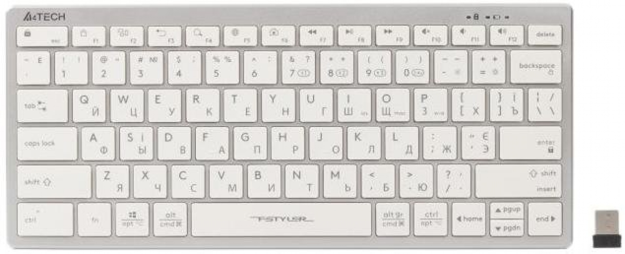 Клавиатура беспроводная A4Tech FBX51C Wireless (4711421972987) White  - фото Клавиатура беспроводная A4Tech FBX51C Wireless (4711421972987) White  - фото - интернет-магазин электроники и бытовой техники TTT