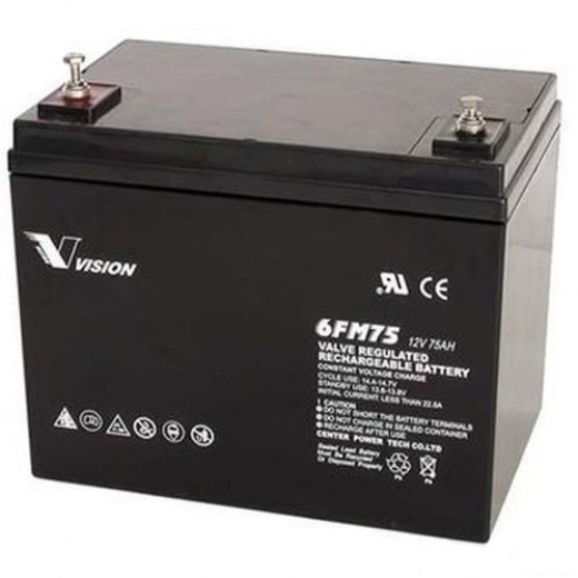 Аккумуляторная батарея Vision FM, 12V, 75Ah, AGM(6FM75-X) - фото - интернет-магазин электроники и бытовой техники TTT