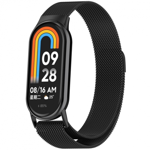 Ремешок BeCover Milanese Style для Xiaomi Mi Smart Band 8 / 9 / 10 (714601) Black - фото - интернет-магазин электроники и бытовой техники TTT