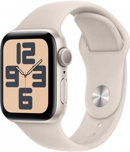 Apple Watch SE (2023) GPS 40mm Starlight Aluminium Case with Starlight Sport Band - S/M (MR9U3QP/A) - фото Apple Watch SE (2023) GPS 40mm Starlight Aluminium Case with Starlight Sport Band - S/M (MR9U3QP/A) - фото - интернет-магазин электроники и бытовой техники TTT