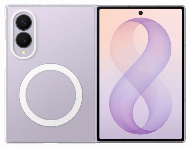 Панель Samsung Clear Magnet для Samsung Galaxy Fold 8 (EF-CF971CTEGUA) Transparent - фото - інтернет-магазин електроніки та побутової техніки TTT