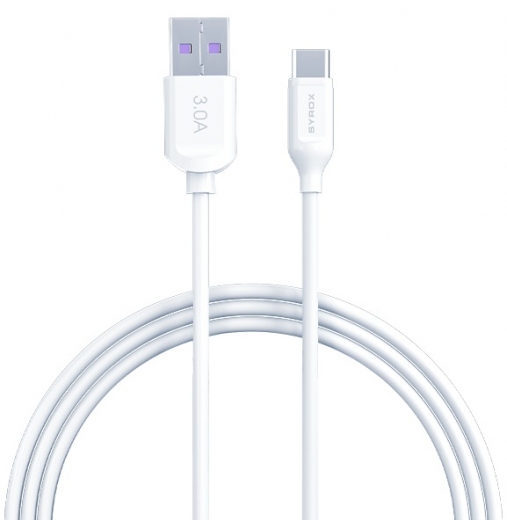 Кабель Syrox C109 3.0A 18W 1m Type-C (economic mini box) White - фото Кабель Syrox C109 3.0A 18W 1m Type-C (economic mini box) White - фото - інтернет-магазин електроніки та побутової техніки TTT
