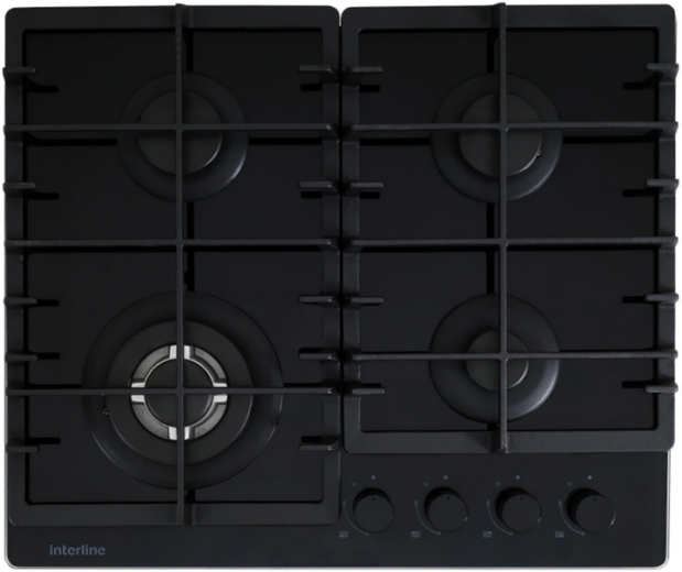 Варочная поверхность газовая INTERLINE HGG 763 FGT BM FLAME - фото - интернет-магазин электроники и бытовой техники TTT