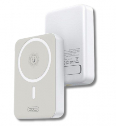 УМБ XO PR231 Magnetic MagSafe 15W + PD20W 10000 mAh White - фото - интернет-магазин электроники и бытовой техники TTT
