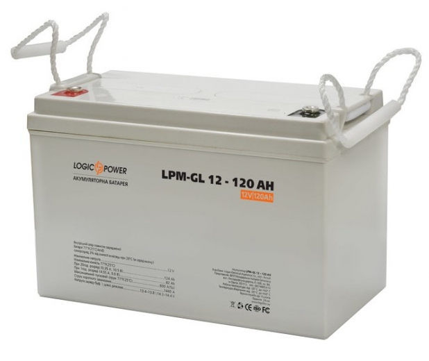Аккумулятор LogicPower Гелевый LPM-GL 12V 120Ah (LP3870) - фото - интернет-магазин электроники и бытовой техники TTT