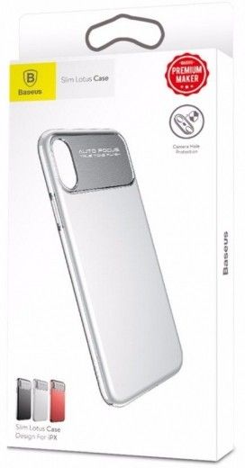 Накладка Baseus Slim Lotus iPhone X White (QF02) - фото - інтернет-магазин електроніки та побутової техніки TTT