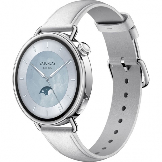 Смарт-часы Xiaomi Watch S4 Leather Strap 41mm (BHR07VUGL) White - фото - интернет-магазин электроники и бытовой техники TTT
