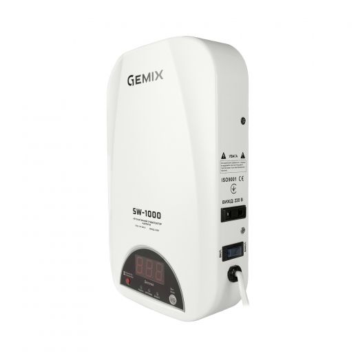 Стабілізатор напруги Gemix SW-1000 - фото Стабілізатор напруги Gemix SW-1000 - фото - інтернет-магазин електроніки та побутової техніки TTT