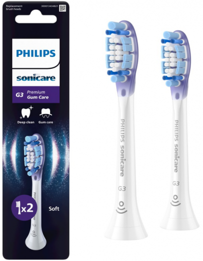 Насадка для електричної зубної щітки PHILIPS Sonicare HX9052/87 G3 Premium Gum Care - фото - інтернет-магазин електроніки та побутової техніки TTT